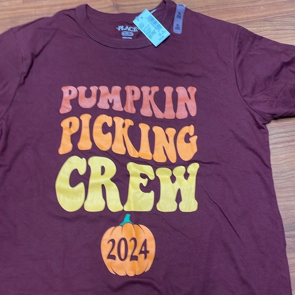 The Children's Place Maroon Pumpkin Picking Crew Kids T-Shirt NWT - Picture 3 of 6
